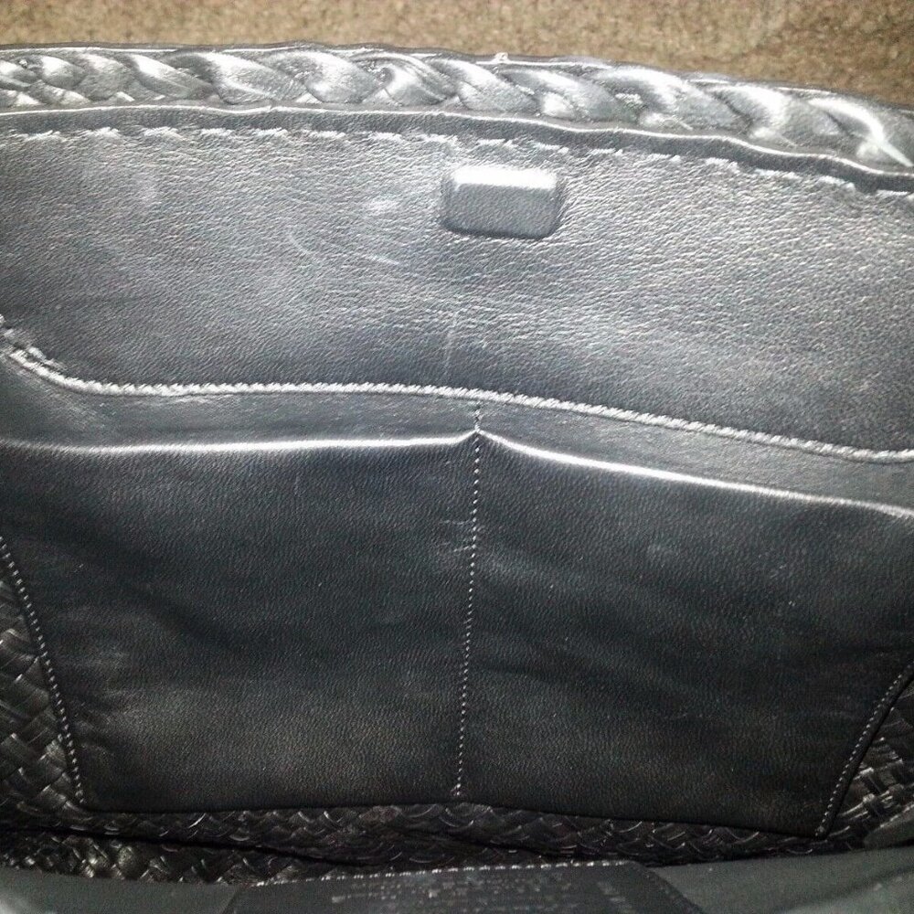 FALOR Falorni La Borse ITALY Hand Woven Black F2150 Leather Tote-RARE MODEL-NWT - Picture 8 of 8